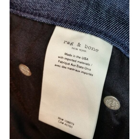 Rag & Bone Tech Skinny Mid rise Jeans Indigo 25-26 - Picture 6 of 6